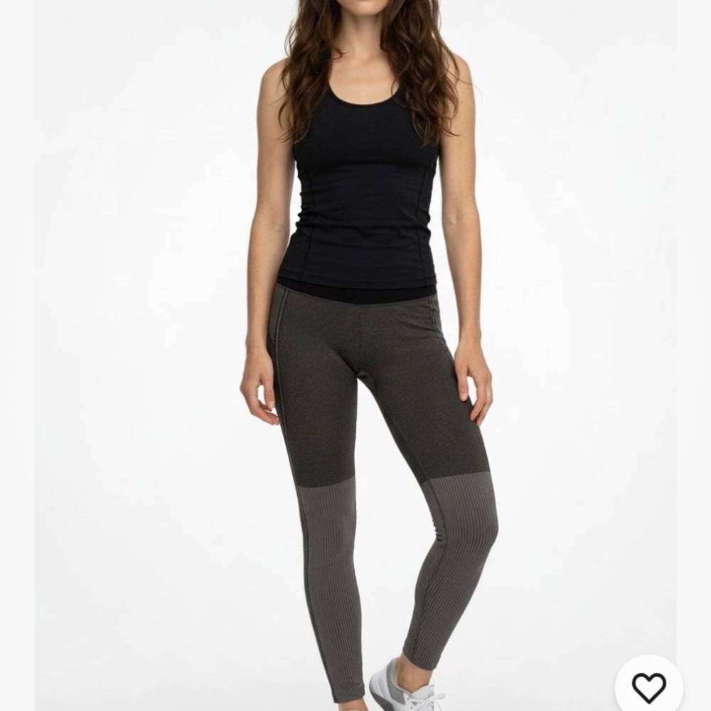 Athleta Leggings Women’s Gray Black Small Flurry Colorblock Tight Ankle